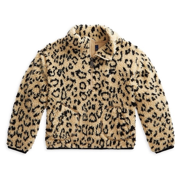 Polo Ralph Lauren Little Girl's & Girl's Leopard-Print Faux-Shearling Pullover - Picture 3 of 6
